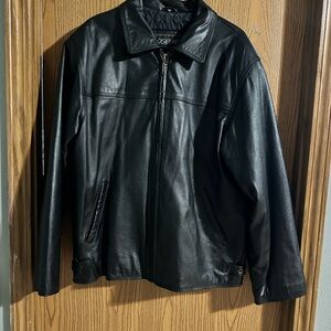 Men's Black Leather Jacket